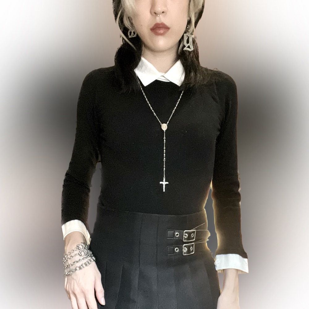 *SOLD* L’ecole de Femmes Collared Bodysuit